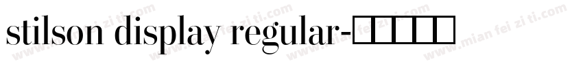stilson display regular字体转换